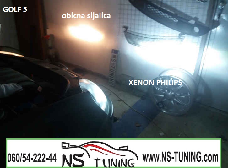 golf 5 xenon farovi h7 sijalica philips ugradnja novi sad tuning